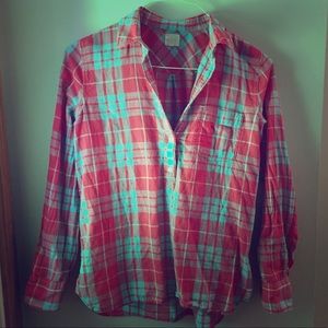 JCrew half button down